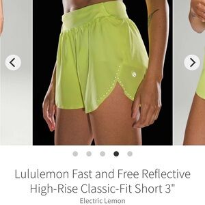 Lululemon Fast and Free Shorts
